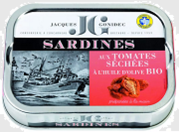 Sardine - getrocknete Tomaten - Fischdose - Fischkonserve - Bretagne - franzoesische Feinkost